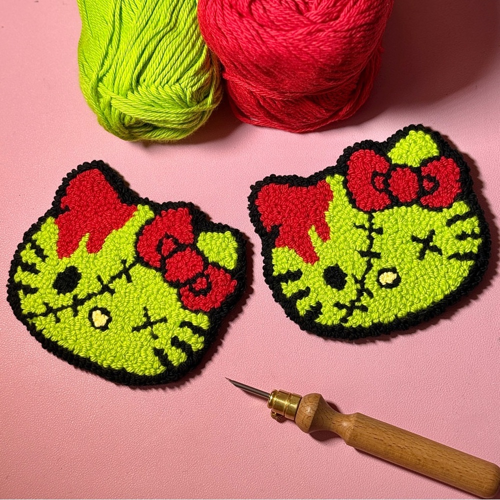 Zombie Hello Kitty Mug Rug